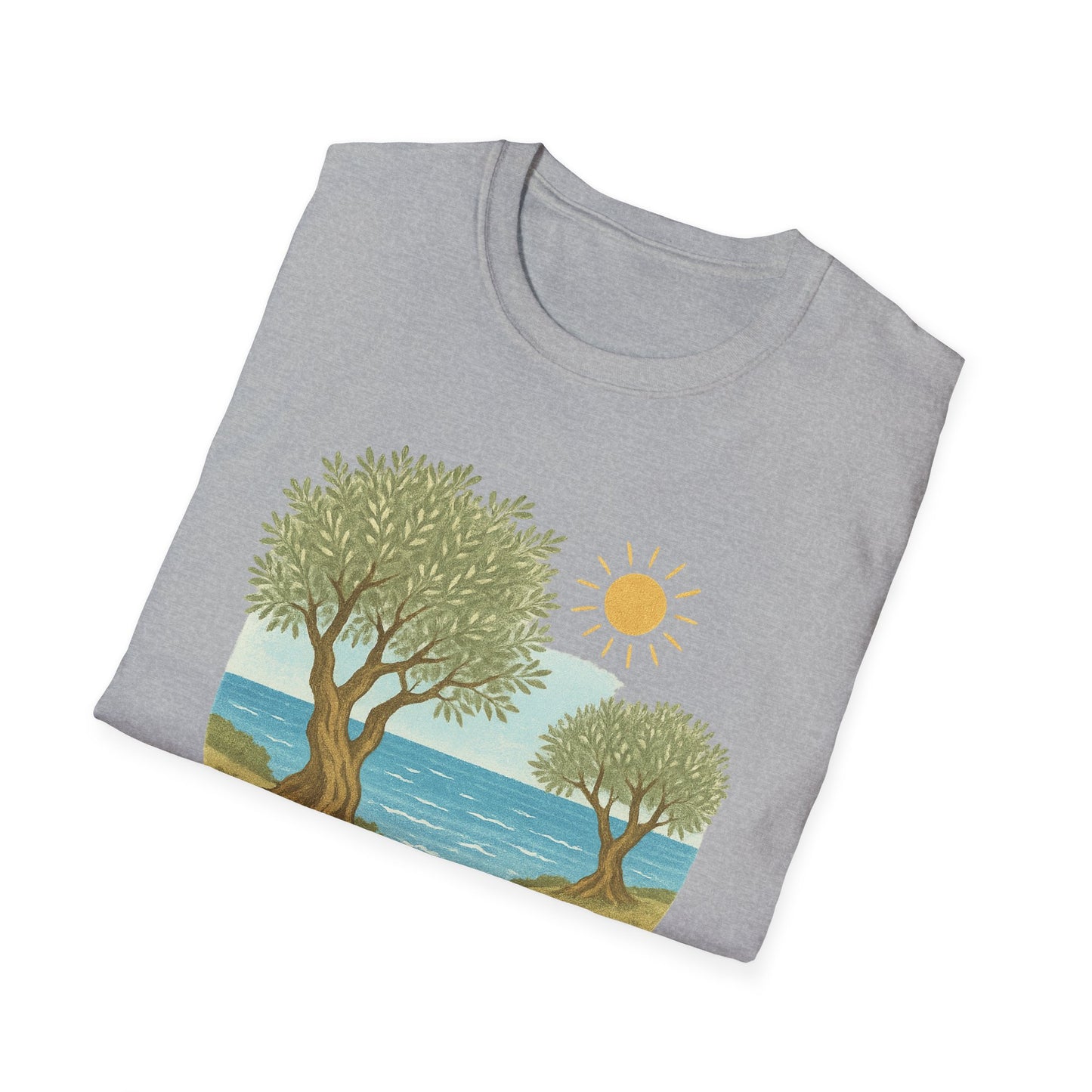 Crete Olive Grove T-Shirt | Greece Mediterranean Summer Tee | Italian Coastal Graphic | Nature Travel Shirt | Wanderlust