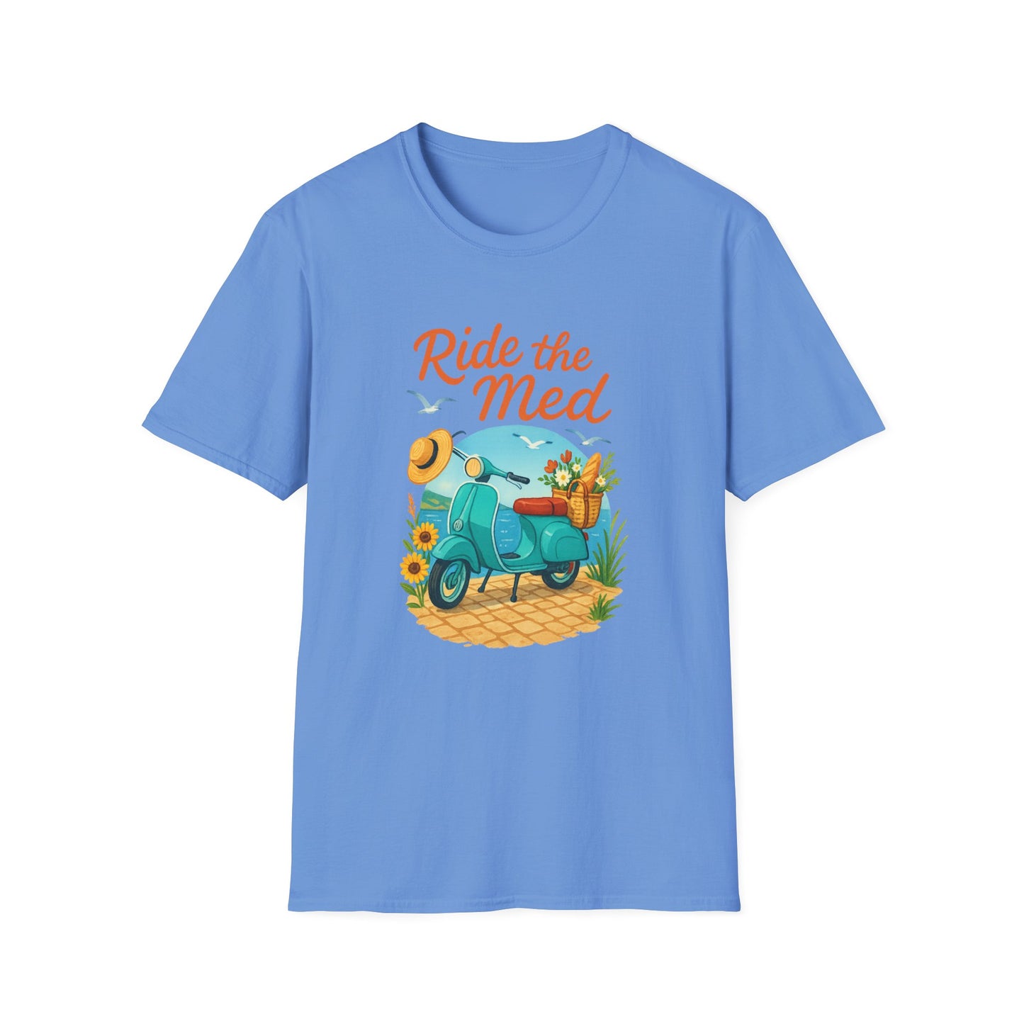 Corsica Scooter Adventure T-Shirt | Mediterranean Travel Tee | Coastal Summer Shirt | Italian Greece Graphic | Wanderlust