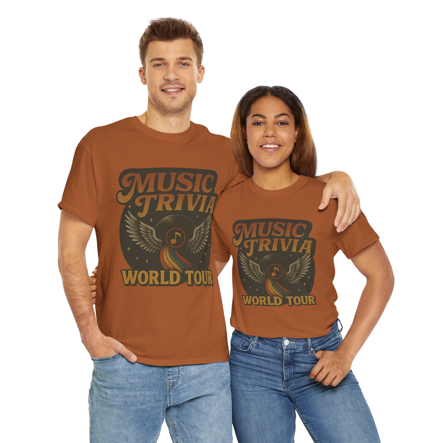 Music Trivia T-Shirt Retro World Tour Design