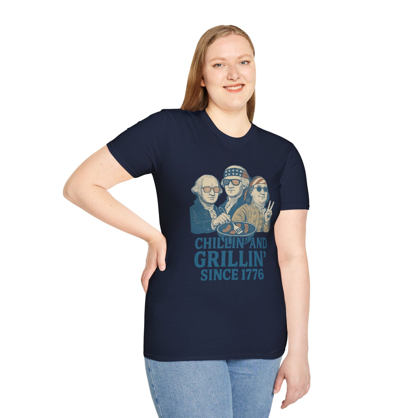 Vintage 4th of July T-Shirt Chillin' & Grillin'