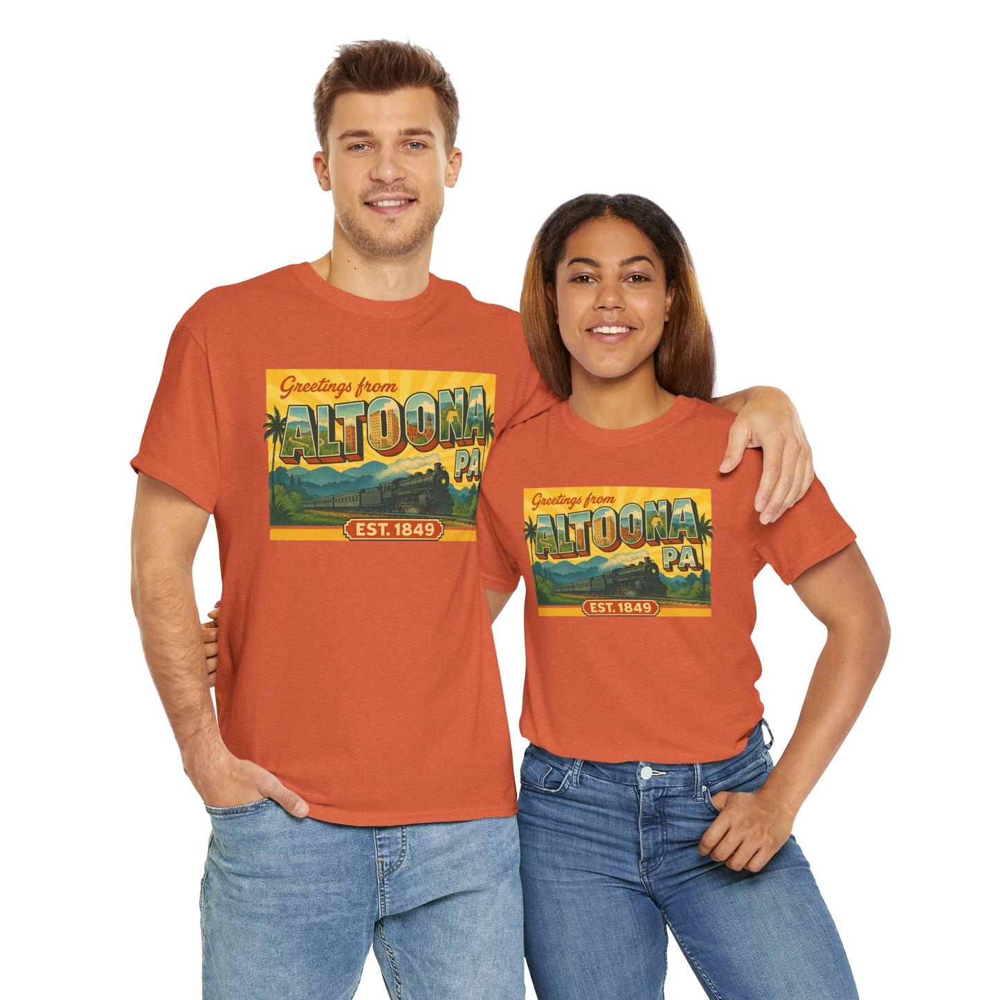 Greetings Altoona PA Souvenir T-Shirt Vintage Design