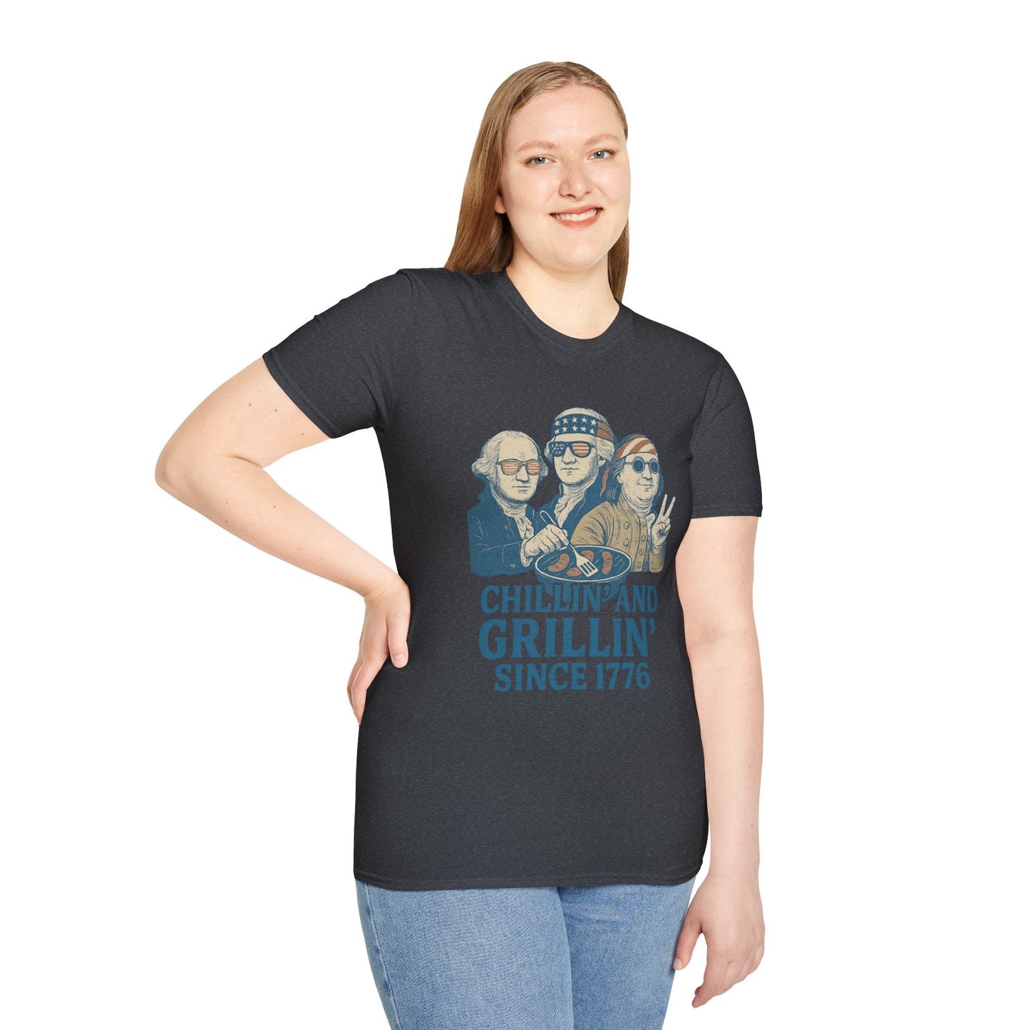 Vintage 4th of July T-Shirt Chillin' & Grillin'