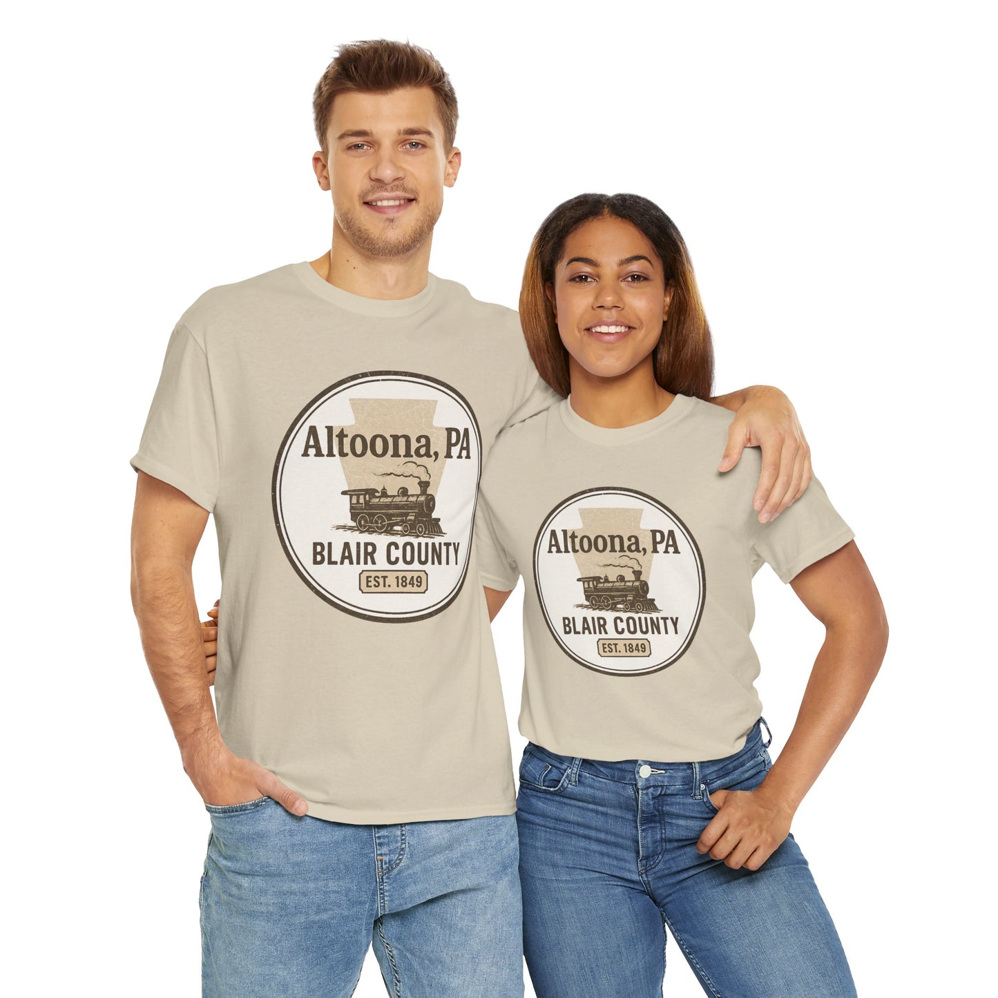 Altoona PA Vintage T-Shirt with Train Design