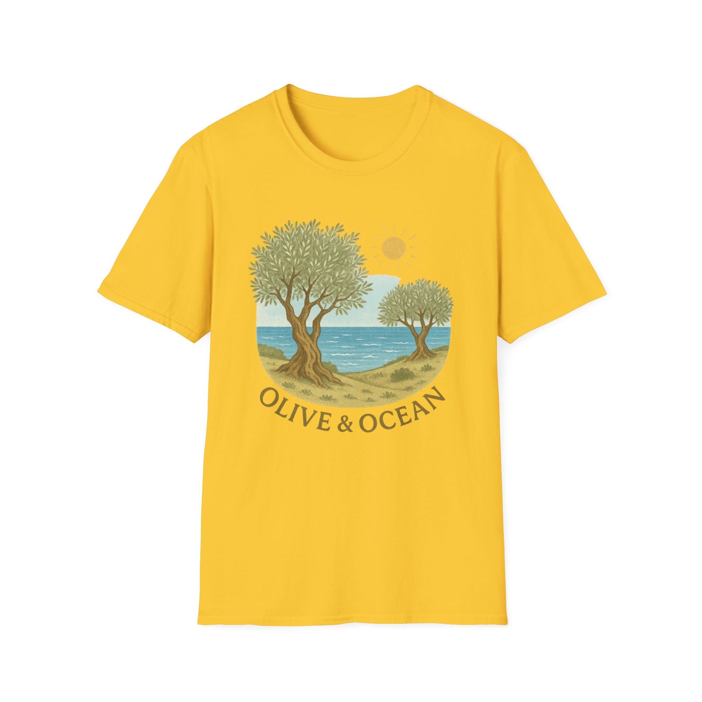 Crete Olive Grove T-Shirt | Greece Mediterranean Summer Tee | Italian Coastal Graphic | Nature Travel Shirt | Wanderlust
