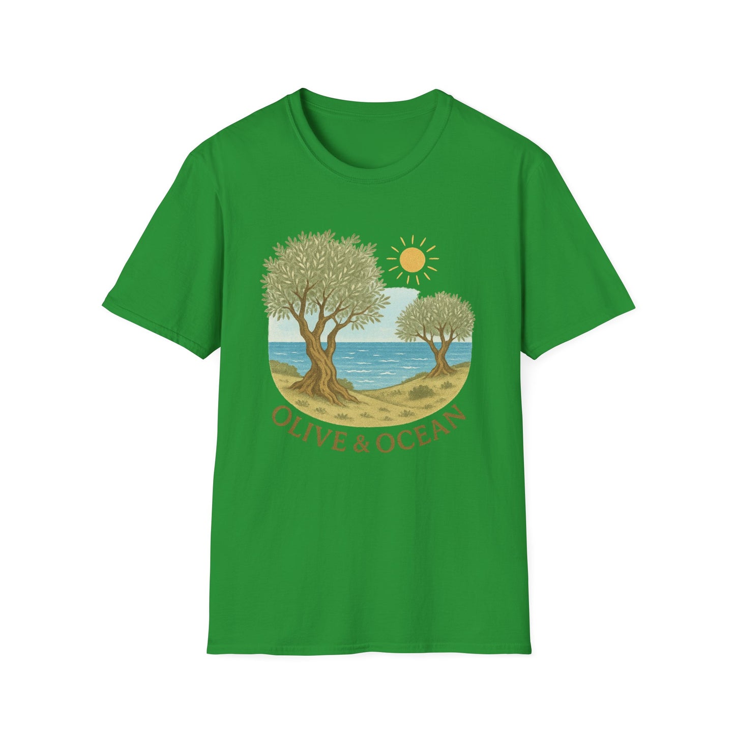 Crete Olive Grove T-Shirt | Greece Mediterranean Summer Tee | Italian Coastal Graphic | Nature Travel Shirt | Wanderlust