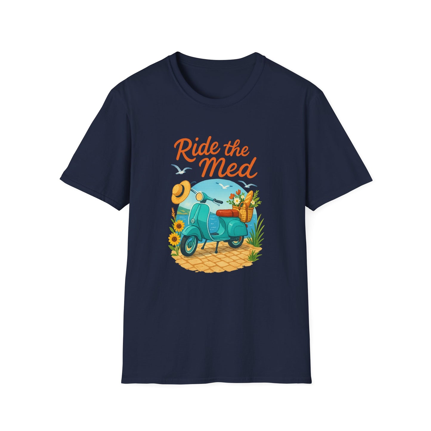 Corsica Scooter Adventure T-Shirt | Mediterranean Travel Tee | Coastal Summer Shirt | Italian Greece Graphic | Wanderlust