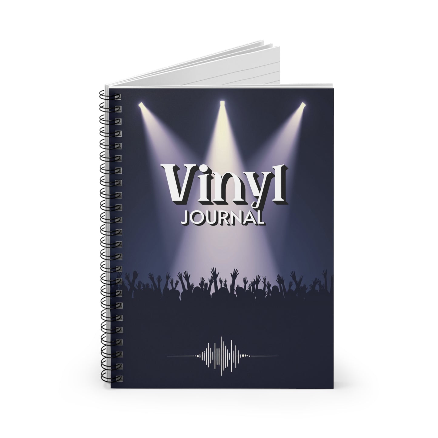 Vinyl Journal - Ruled Line, Music Lovers Notebook, Concert Log, Gift for Musicians, Recording Studio Journal
