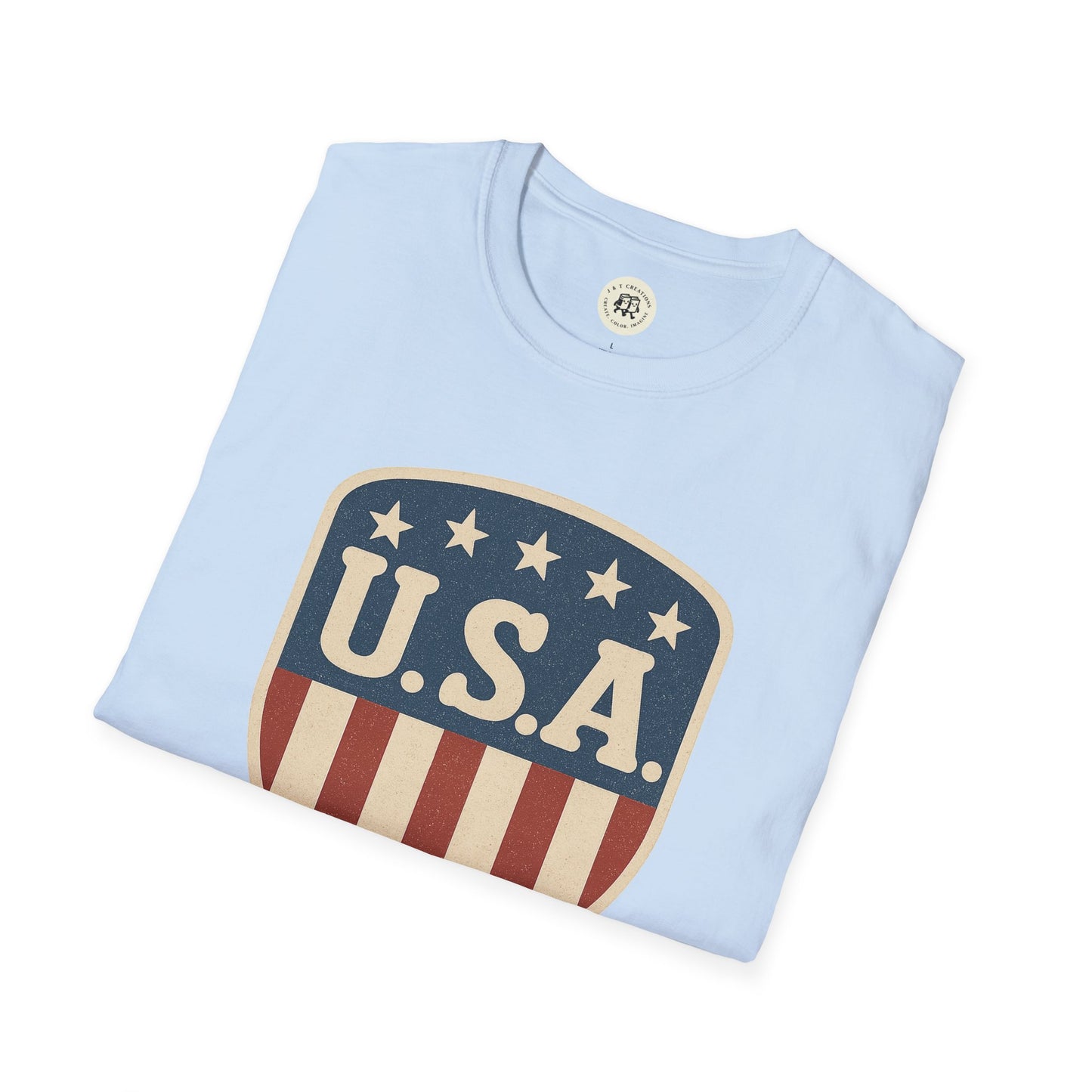 USA Shield T-Shirt Patriotic Graphic Tee