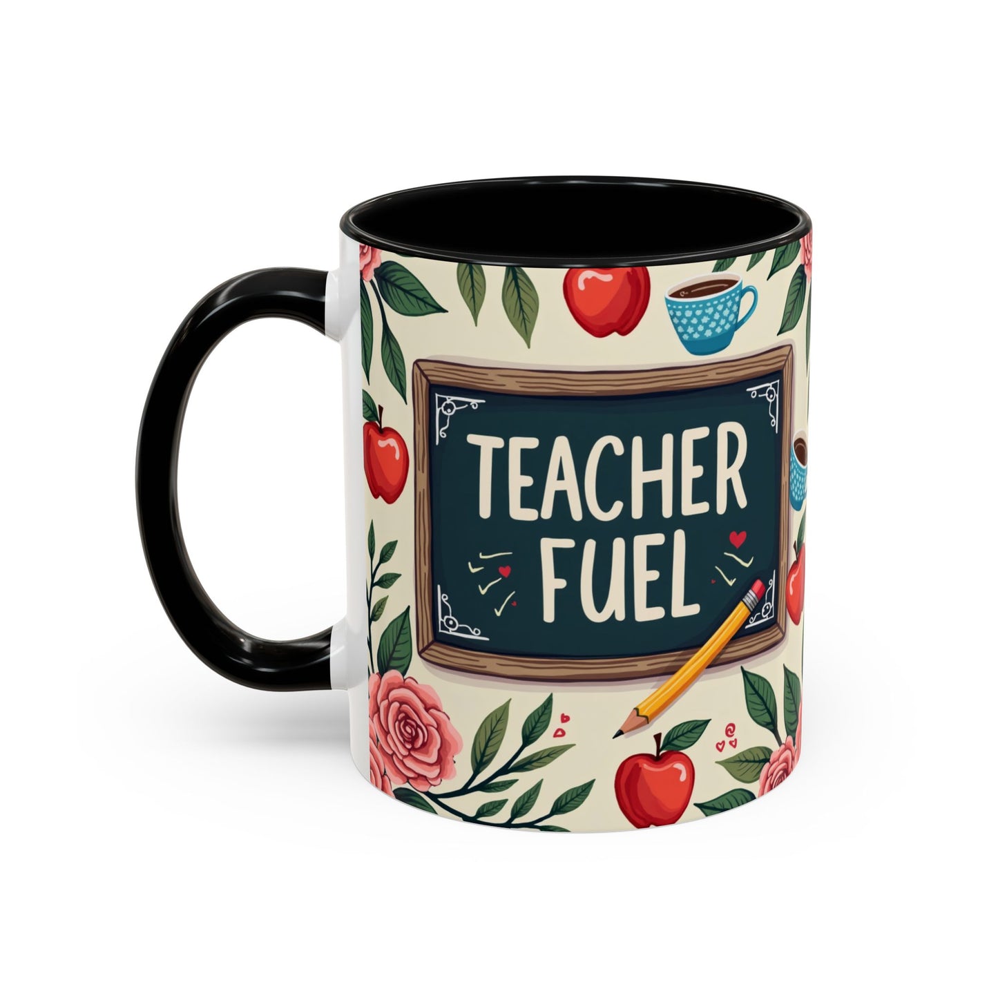 Teacher Fuel Coffee Mug - Fun Gift for Educators, Cute Tea Mug, Back to School Coffee Cup, Teacher Appreciation Present, Classroom Decor