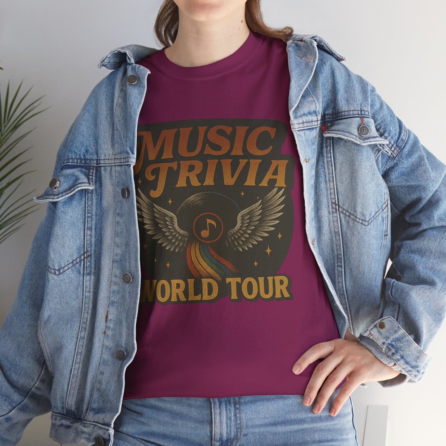 Music Trivia T-Shirt Retro World Tour Design