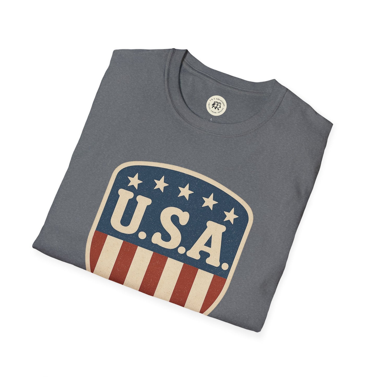 USA Shield T-Shirt Patriotic Graphic Tee