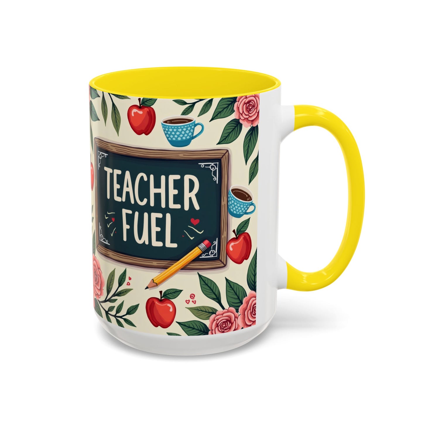 Teacher Fuel Coffee Mug - Fun Gift for Educators, Cute Tea Mug, Back to School Coffee Cup, Teacher Appreciation Present, Classroom Decor