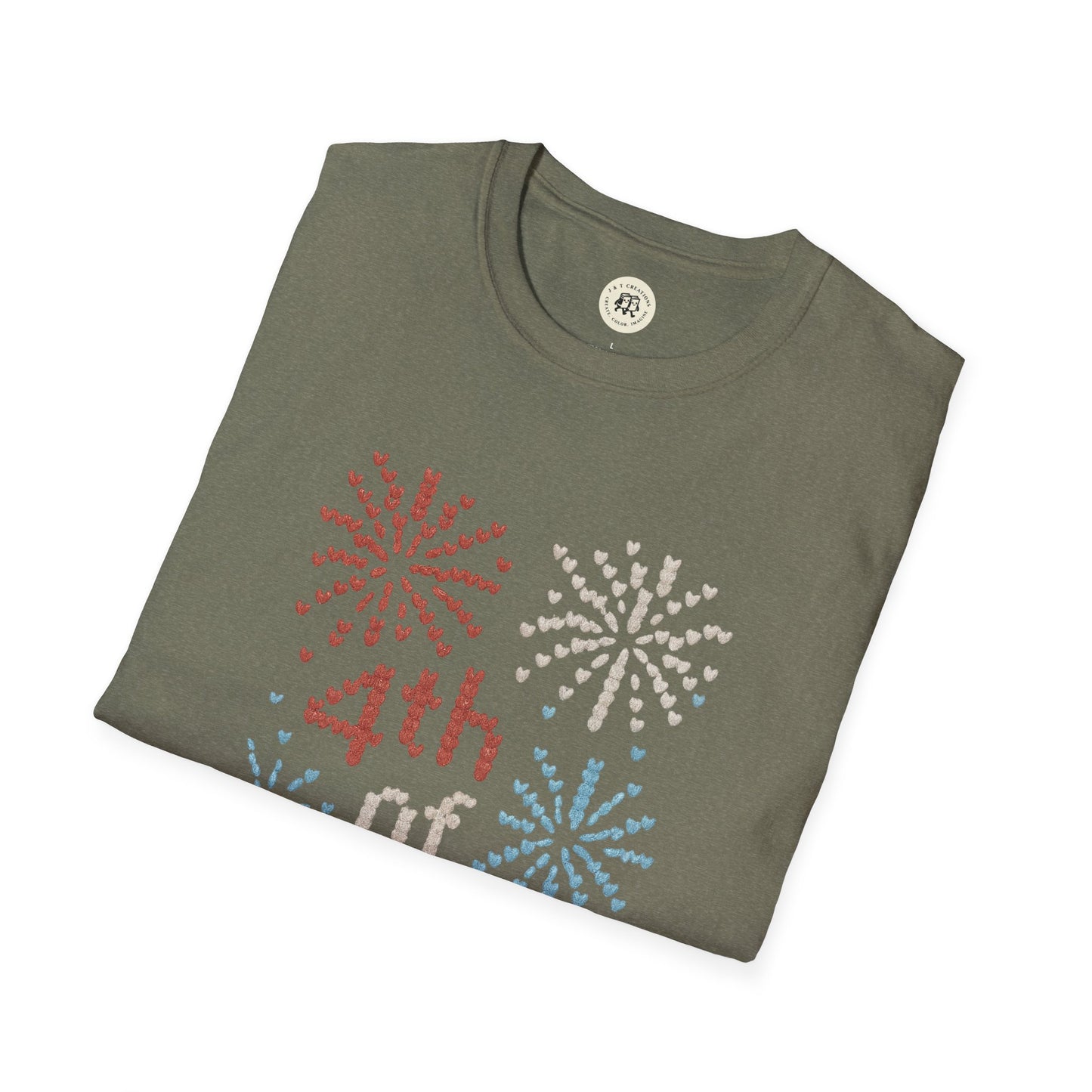 "Knitted" 4th of July Fireworks T-Shirt - Patriotic Tee