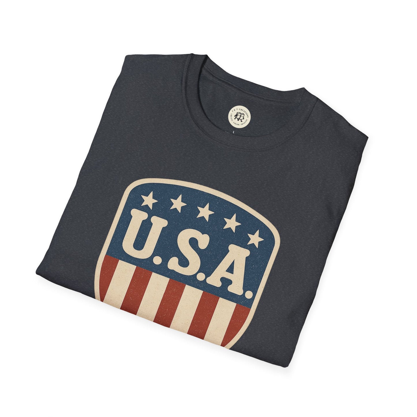 USA Shield T-Shirt Patriotic Graphic Tee