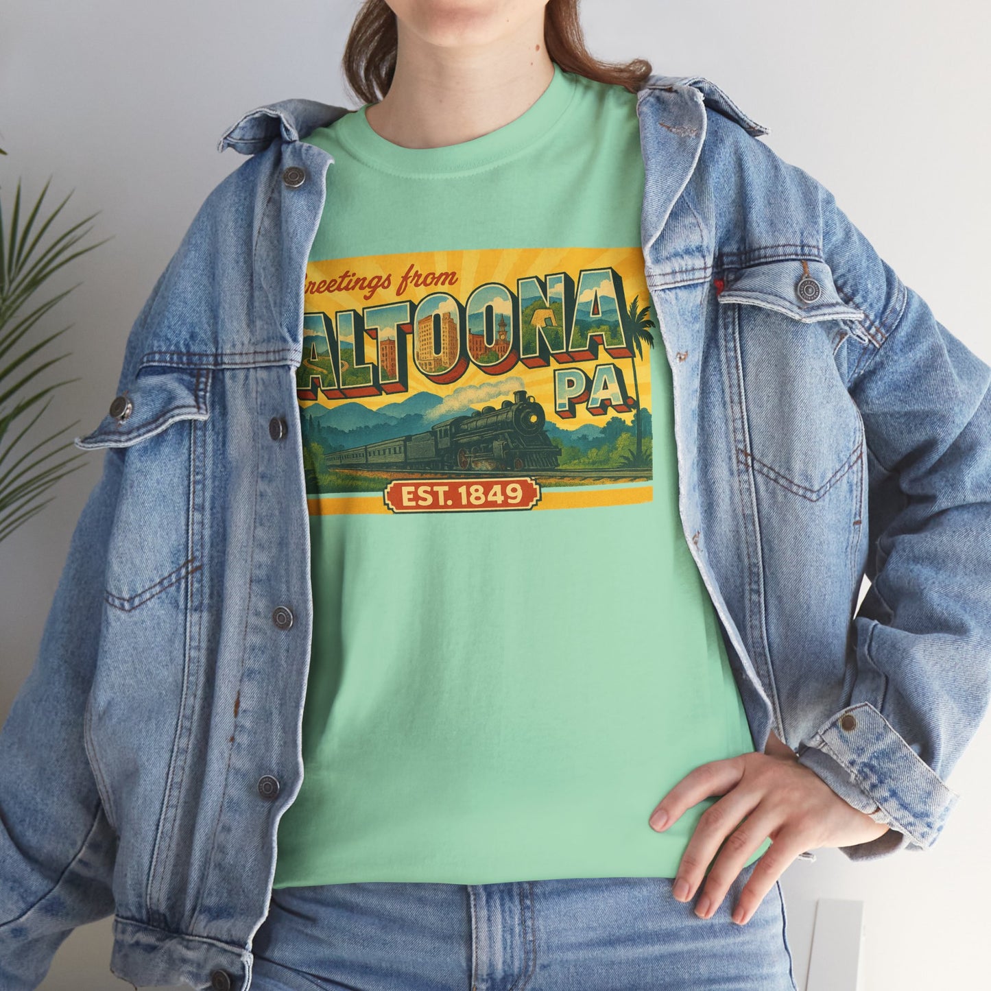 Greetings Altoona PA Souvenir T-Shirt Vintage Design
