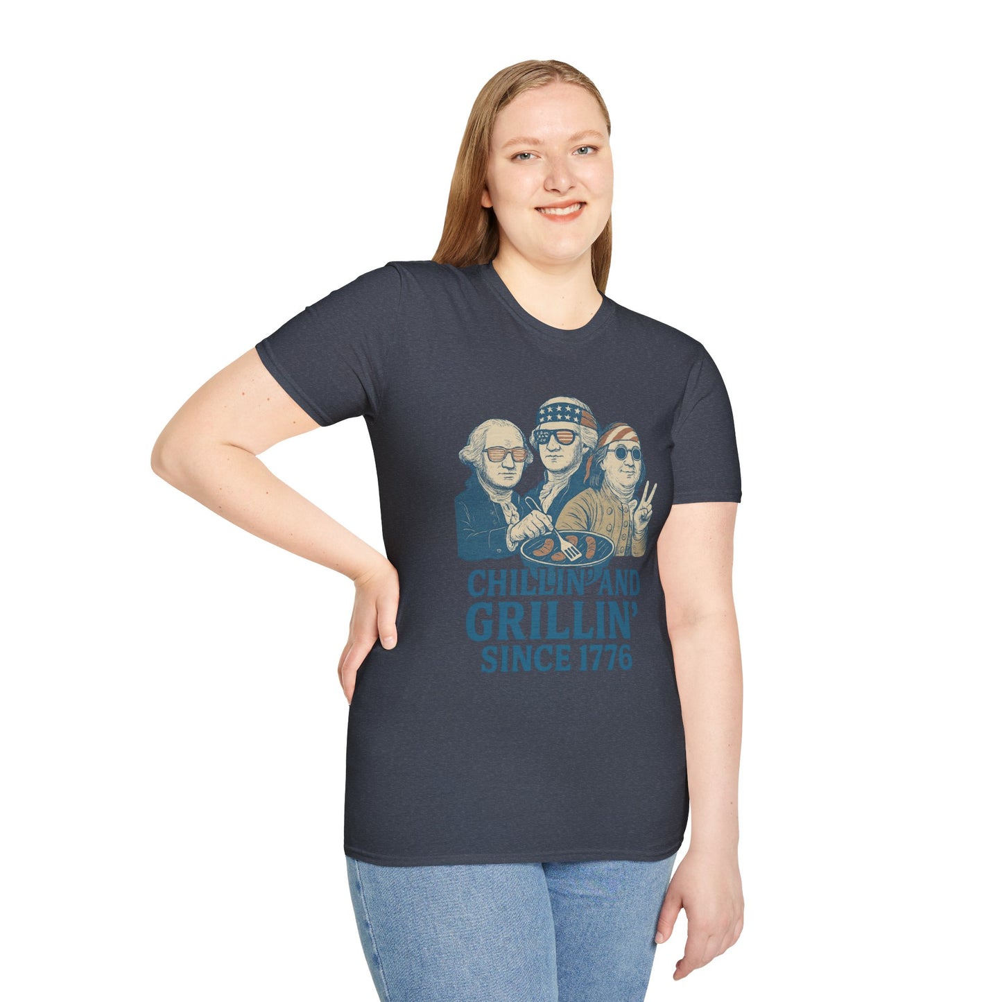 Vintage 4th of July T-Shirt Chillin' & Grillin'