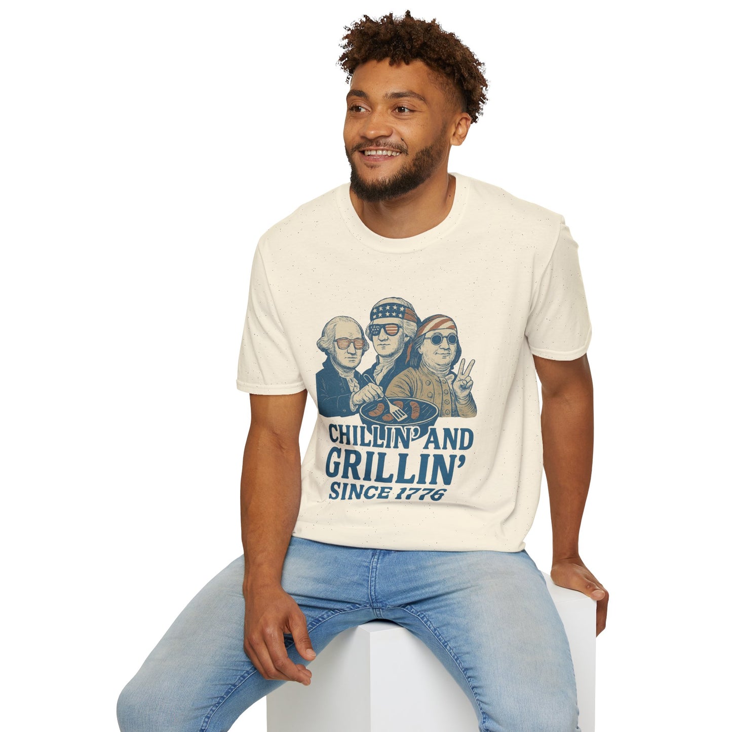 Vintage 4th of July T-Shirt Chillin' & Grillin'