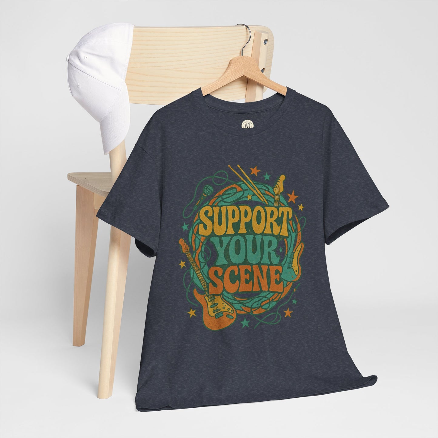 Support Your Scene T-Shirt with Music Design