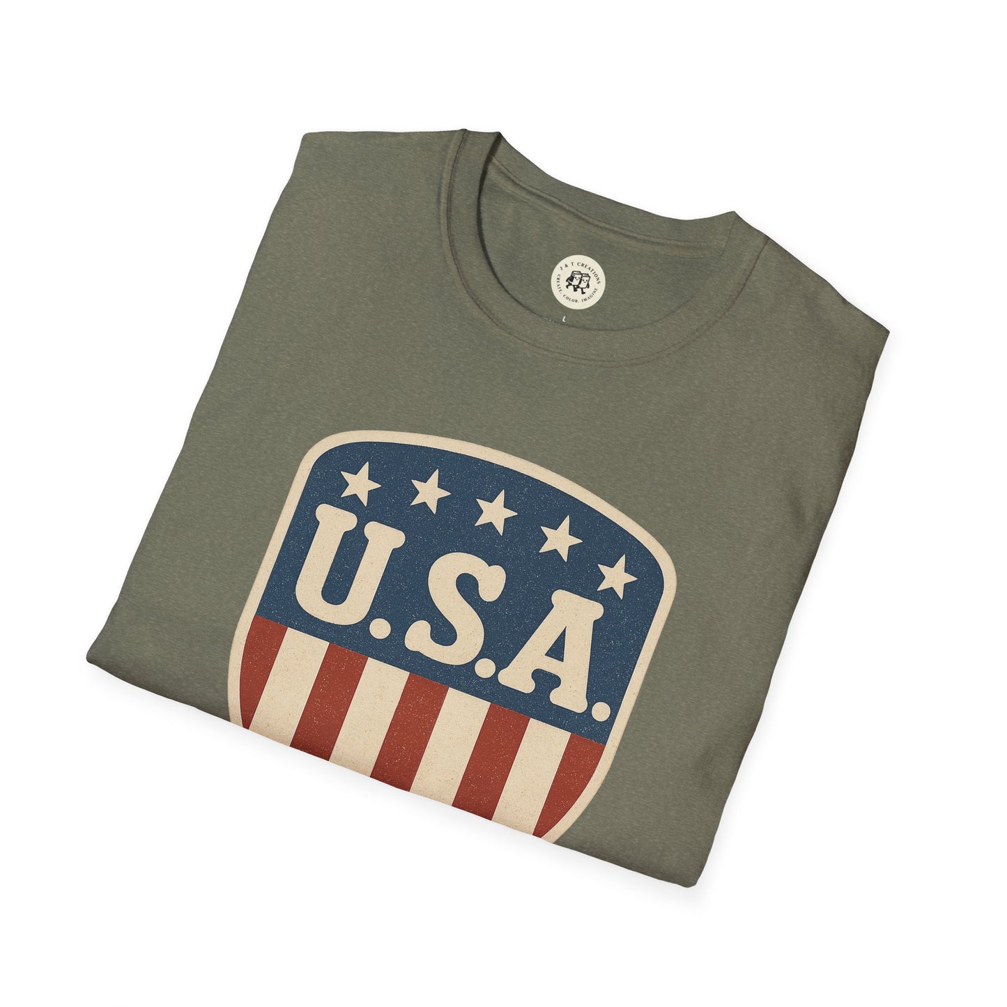 USA Shield T-Shirt Patriotic Graphic Tee