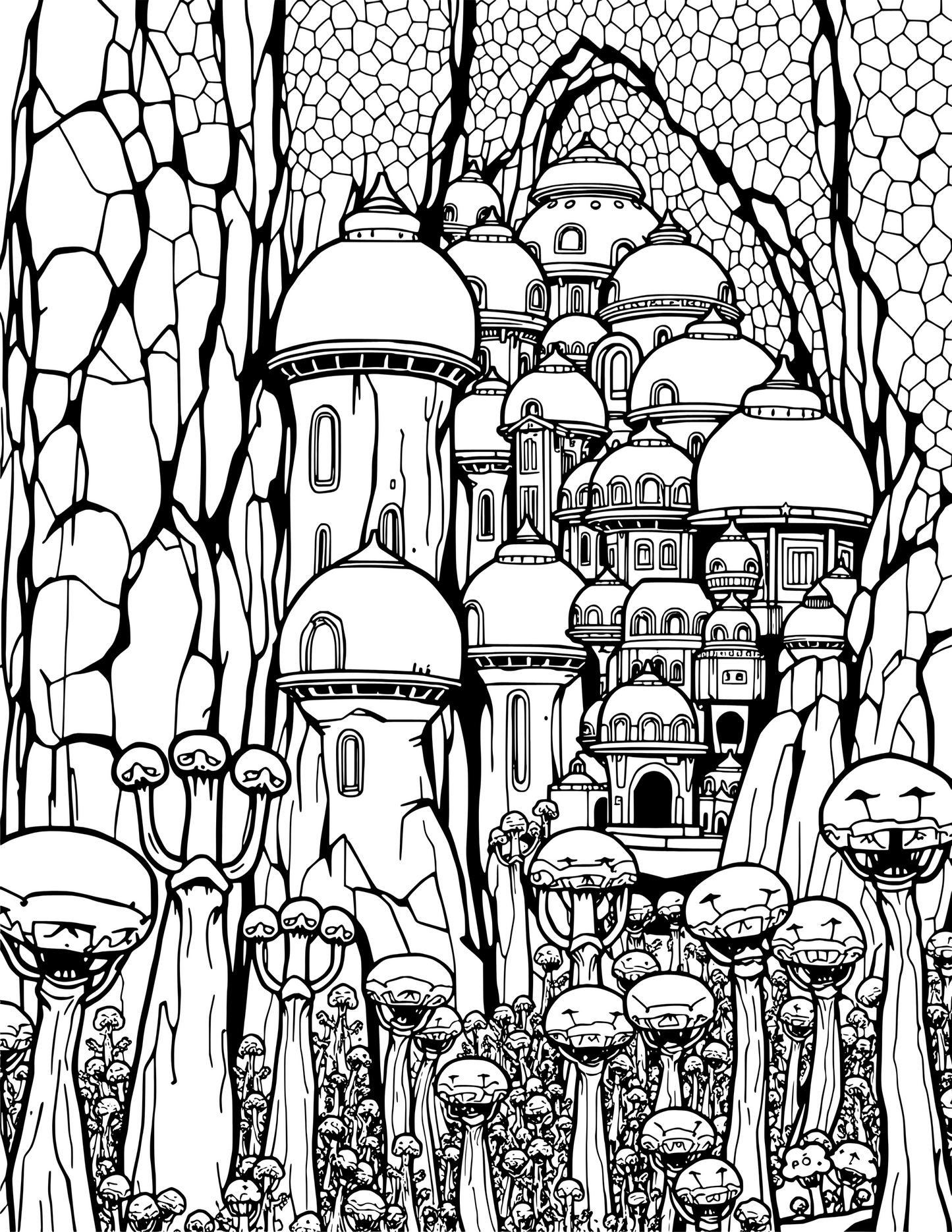 Alien Architect: Build Your Own Planet Coloring Book
