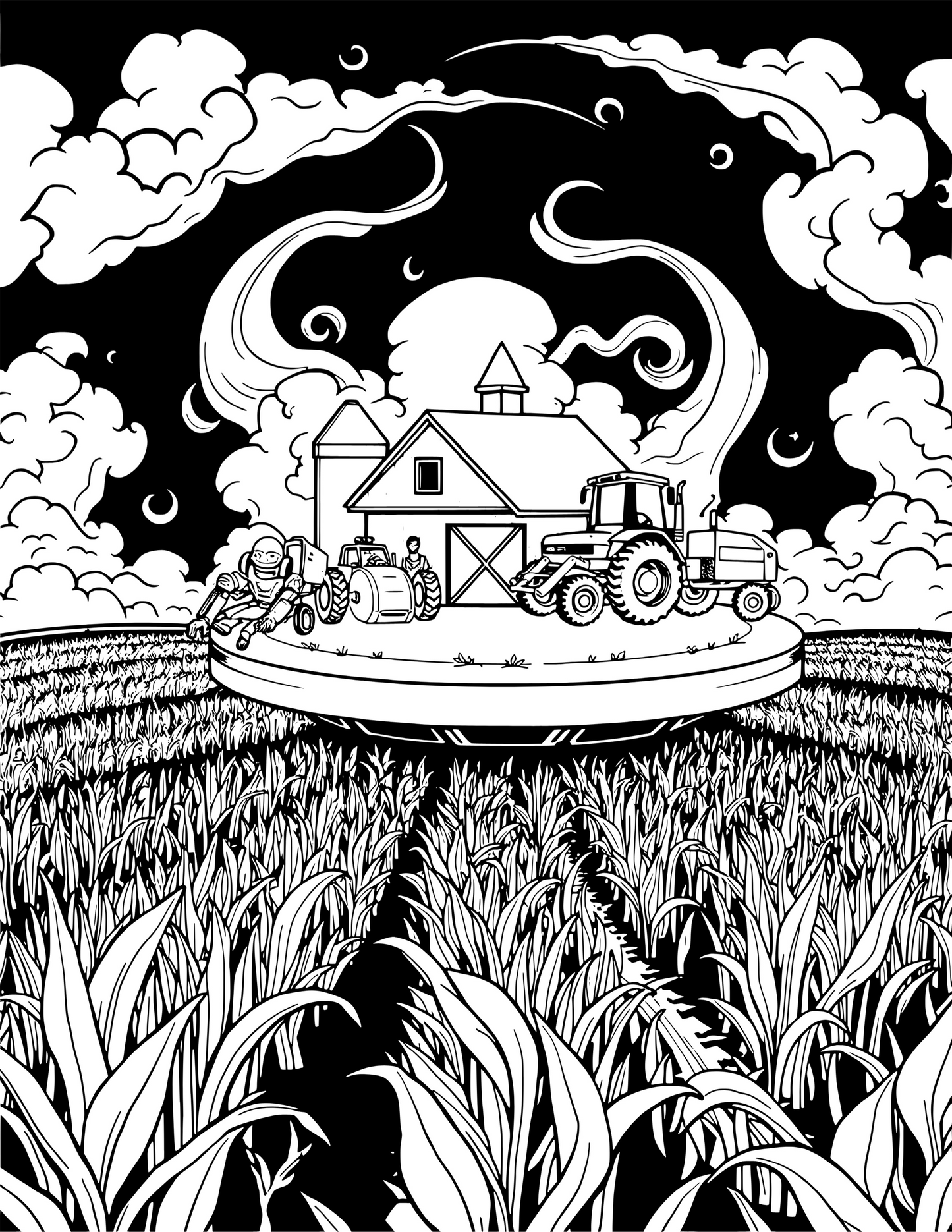 Alien Architect: Build Your Own Planet Coloring Book