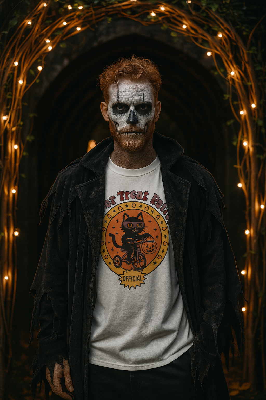Halloween Cat T-Shirt Trick or Treat Patrol