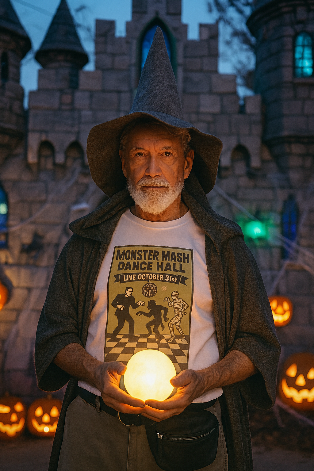 Vintage Halloween T-Shirt Monster Mash Design