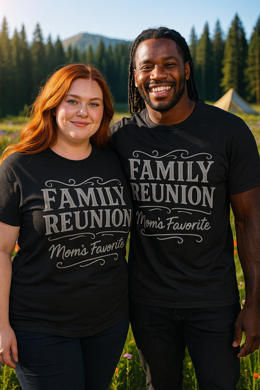 Family Reunion T-Shirt Mom's Favorite Black Tee