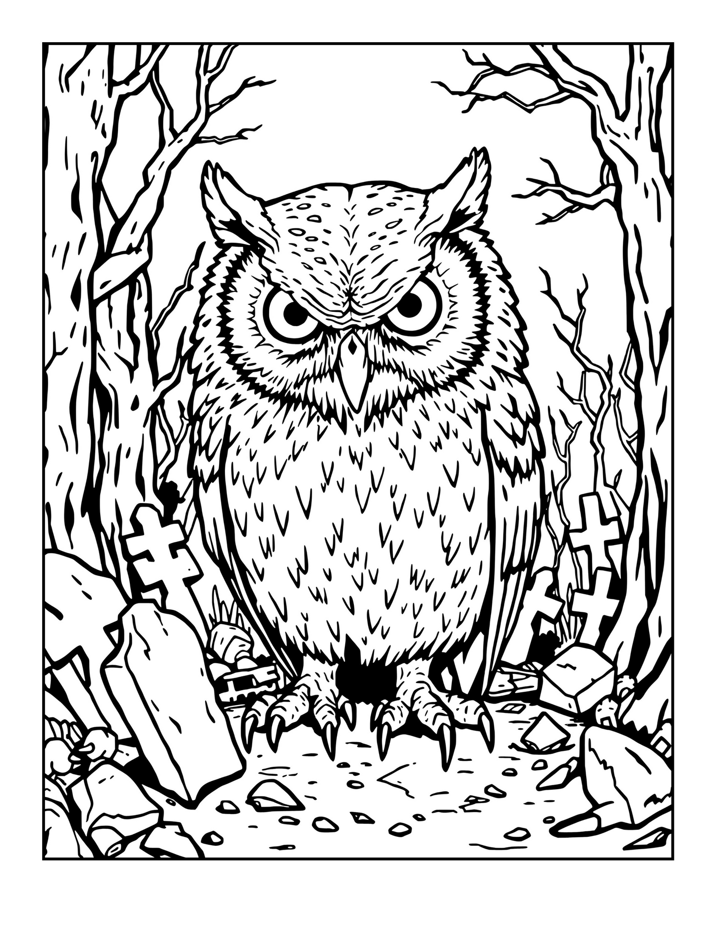 Zombie Animal Coloring Book – 50 Grotesque Undead Animal Pages for Adult Horror Lovers