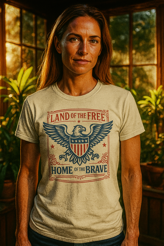 Patriotic Eagle T-Shirt - Land of the Free Design
