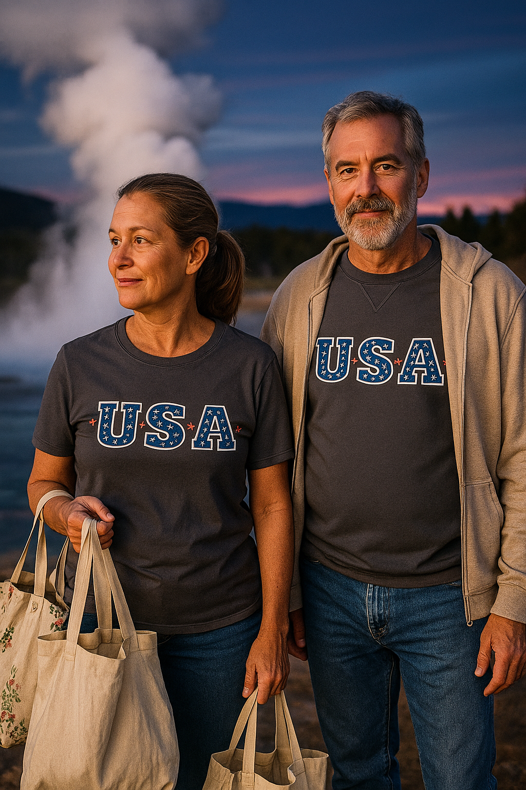 Patriotic USA T-Shirt with Star Design