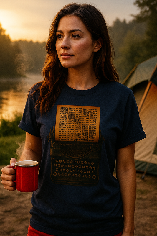 Vintage Typewriter T-Shirt for Art Lovers