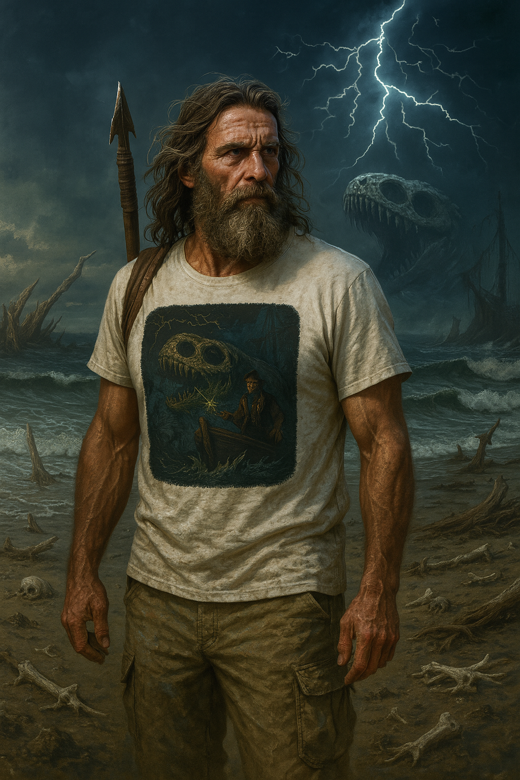 Captain Ahab Bone Whale Tee