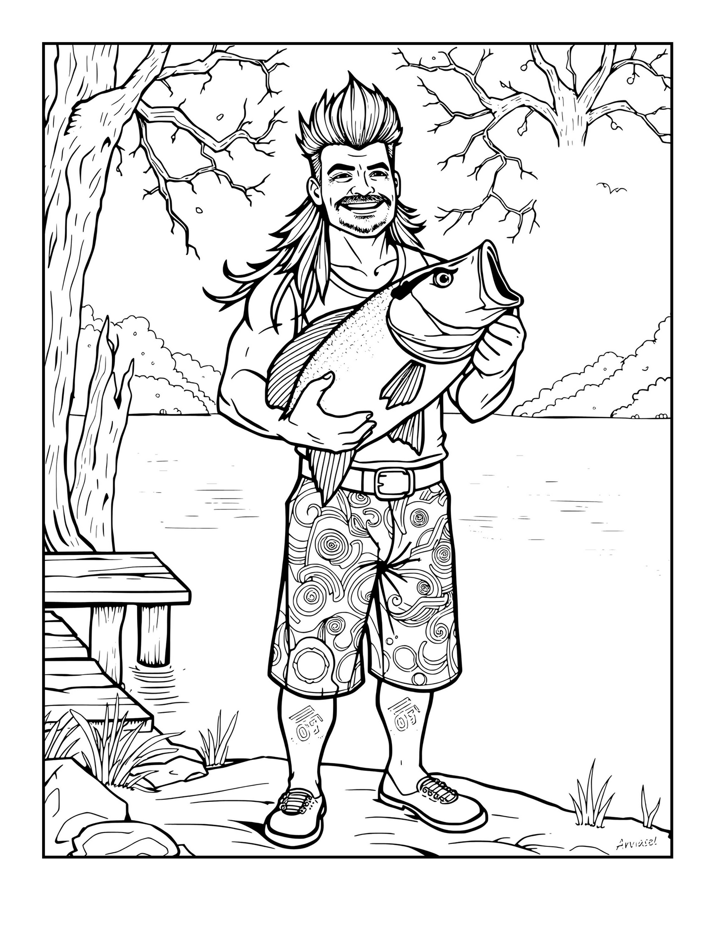 Mighty Mullets: A Wild & Wavy Coloring Adventure Digital Download