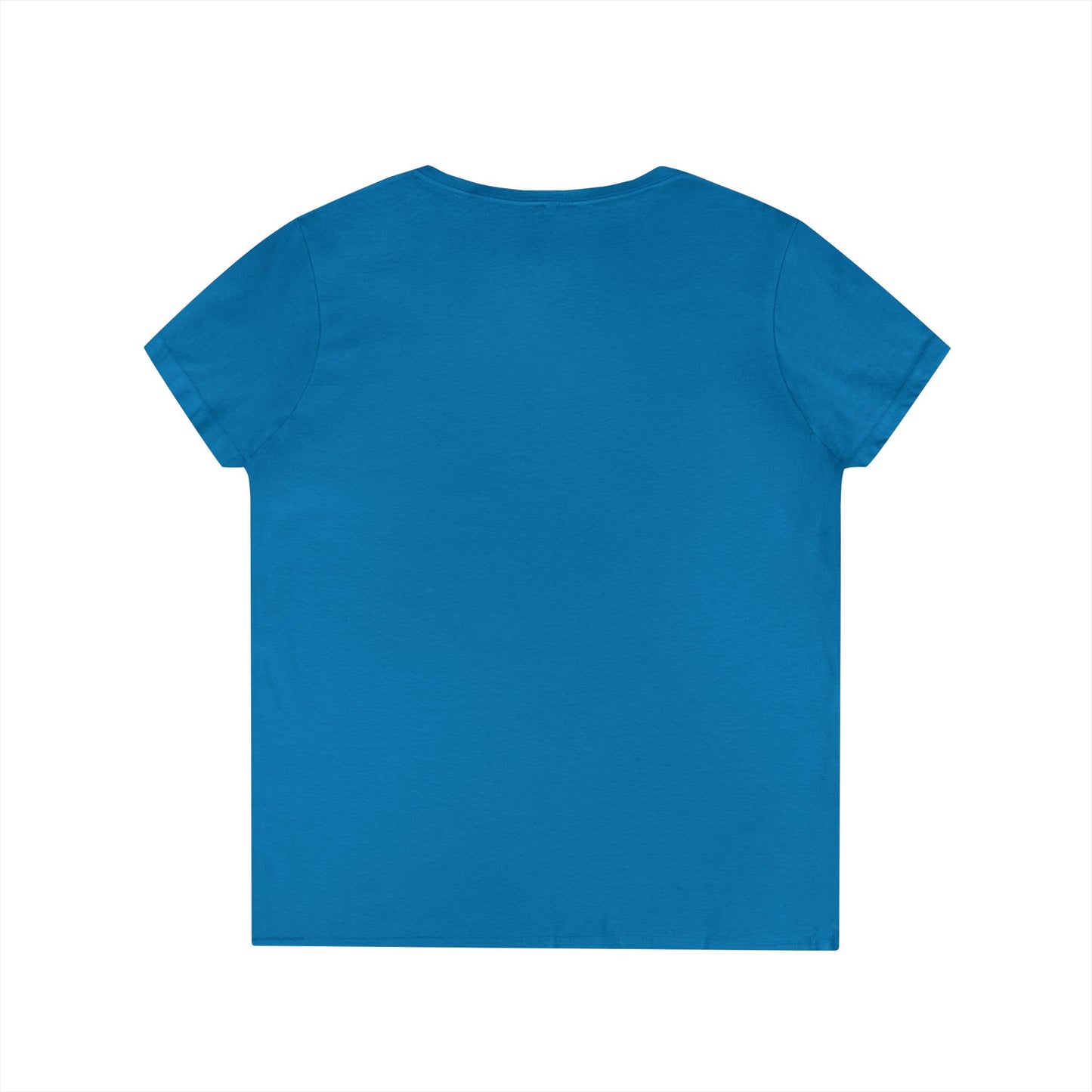 Blue V-neck t-shirt from Printify shown from the back for Altoona PA souvenir t-shirt