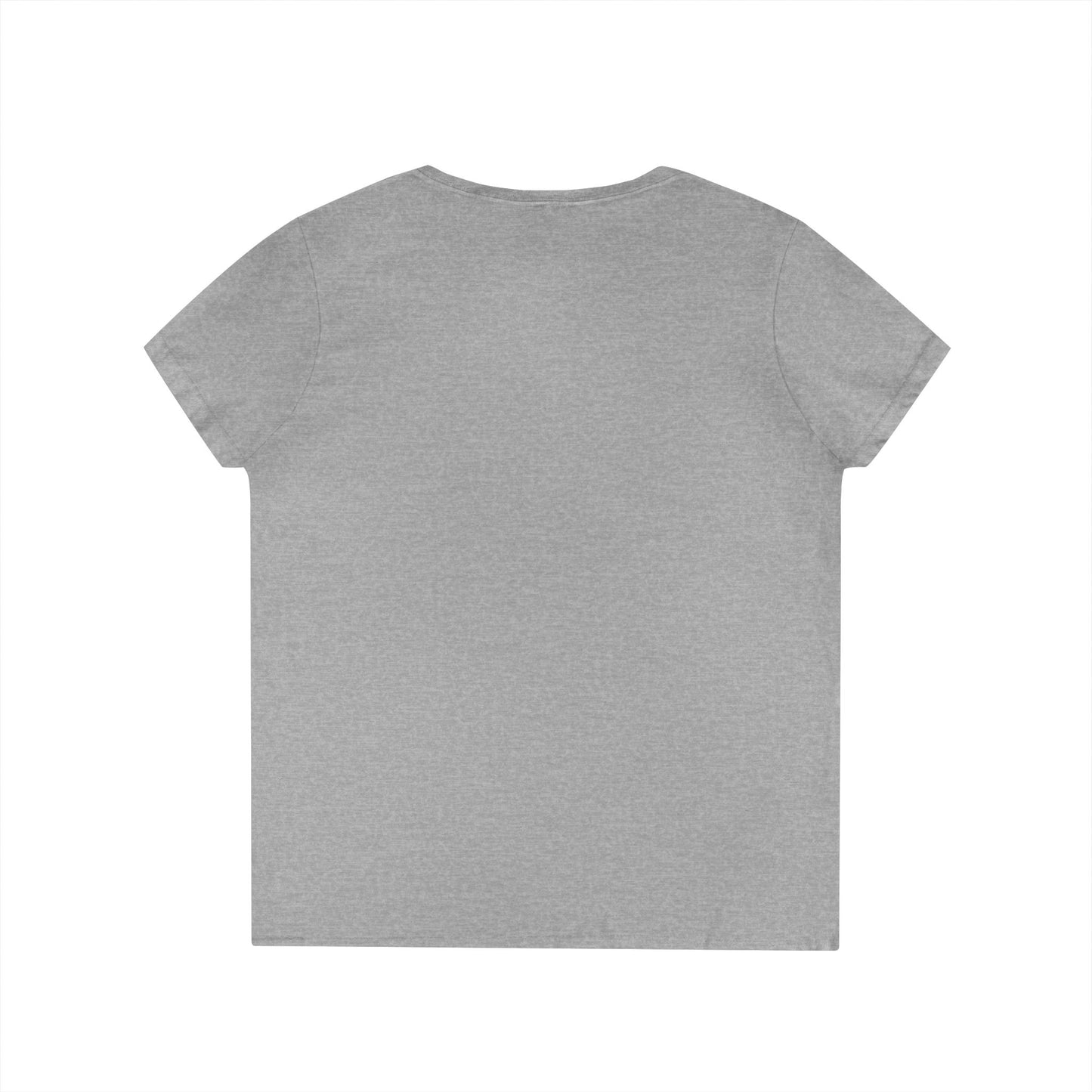Back view of grey V-neck Altoona PA souvenir t-shirt by Printify in plain design