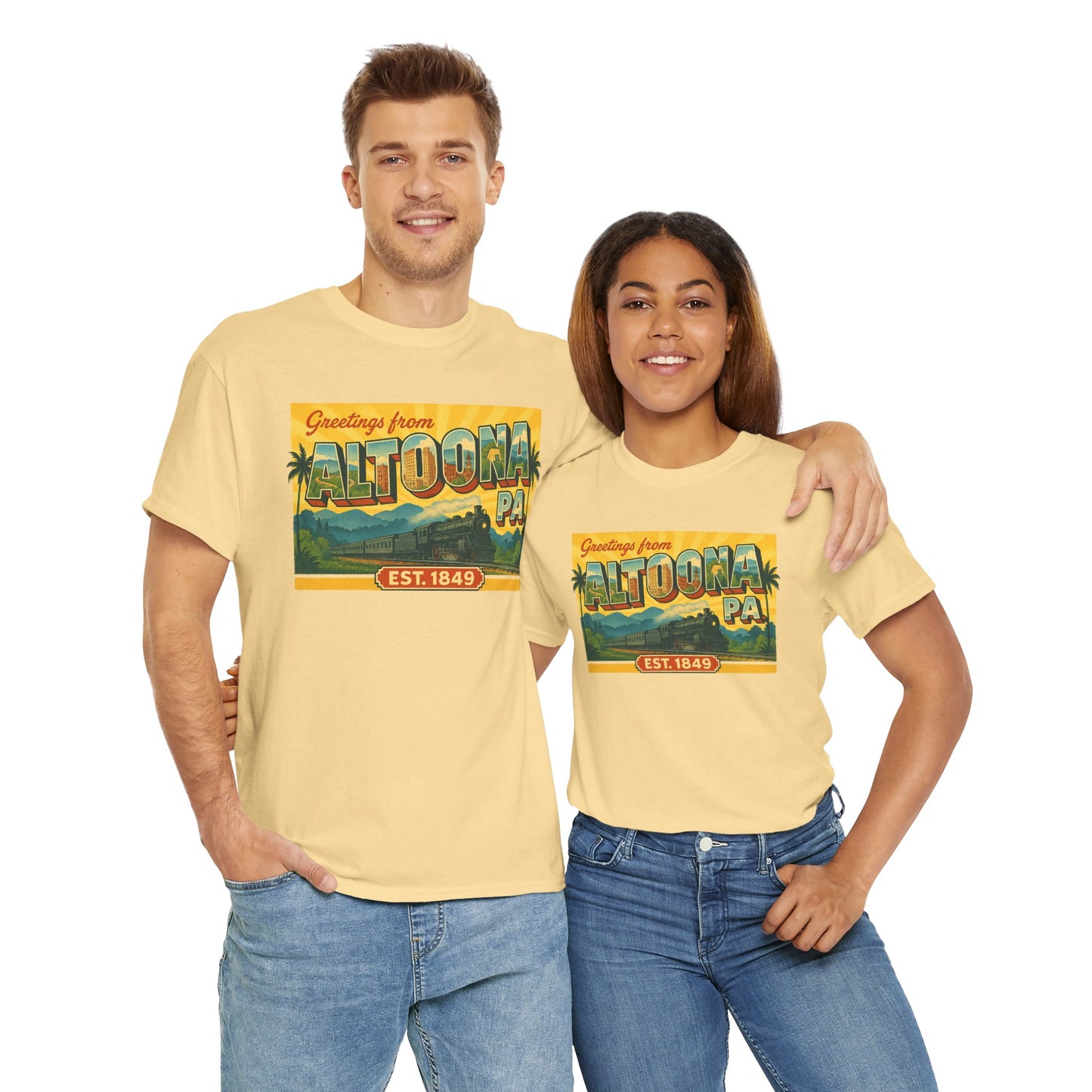 Greetings Altoona PA Souvenir T-Shirt Vintage Design