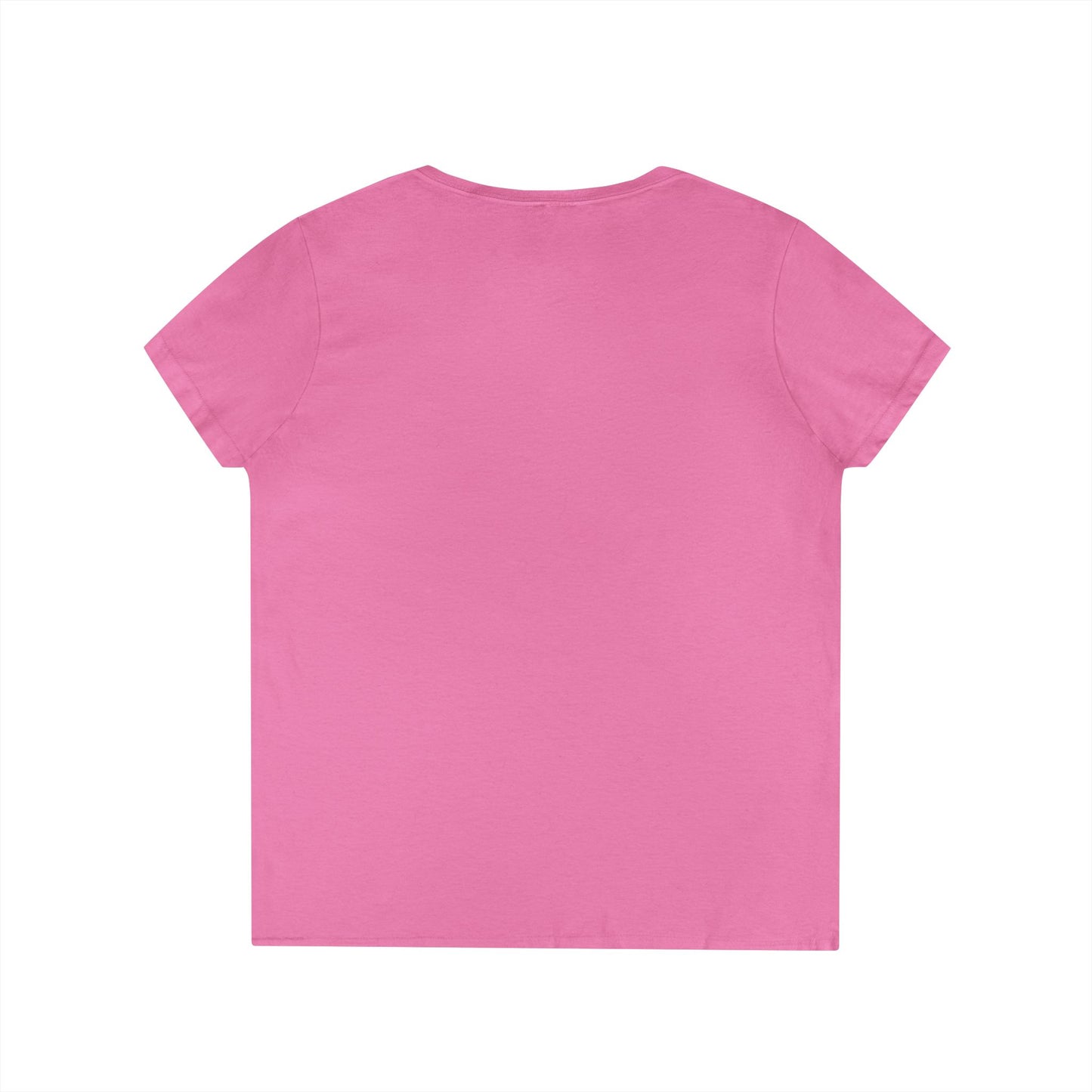 Pink V-neck t-shirt back view by Printify for Altoona PA vintage t-shirt collection