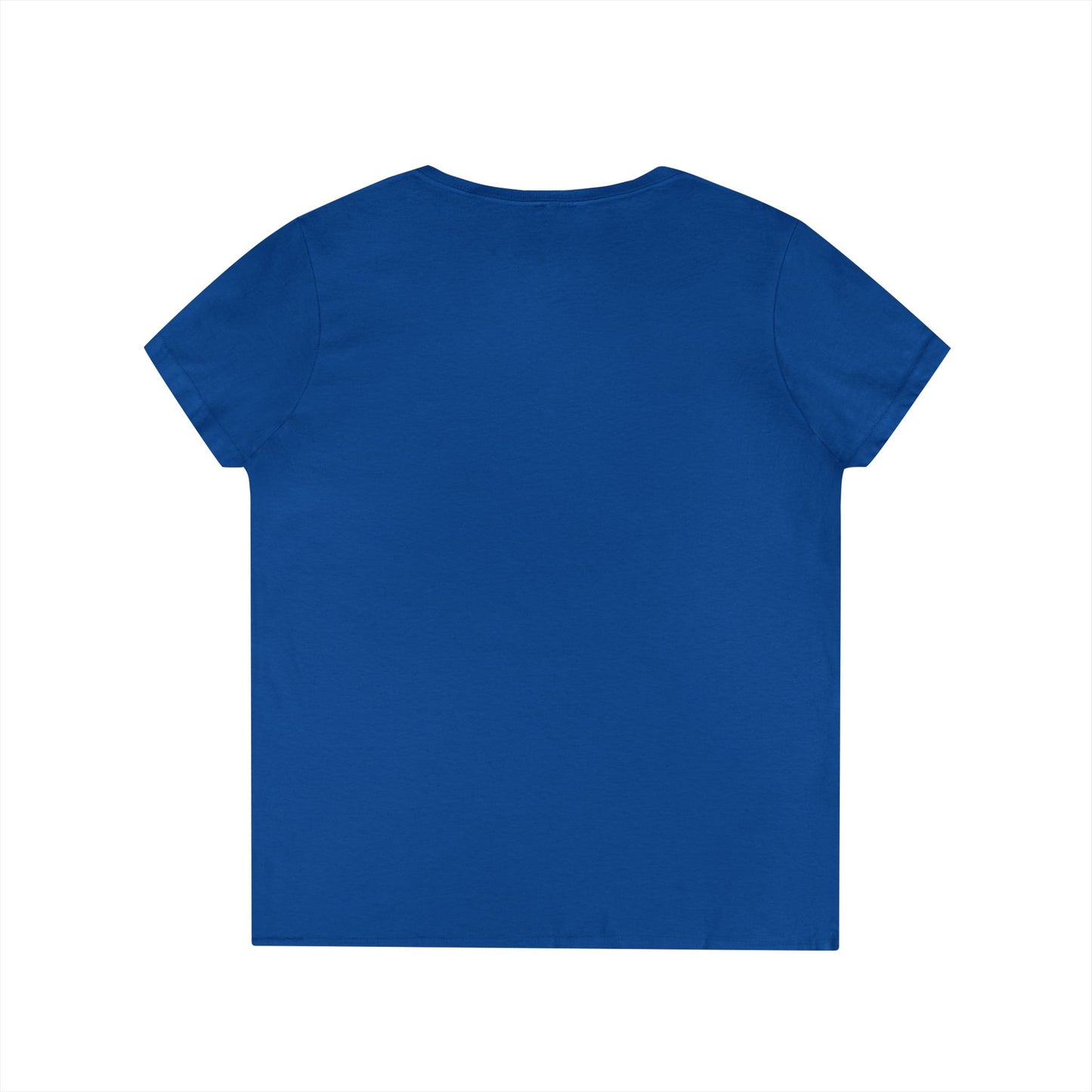 Blue plain V-neck Altoona PA vintage t-shirt by Printify shown from the back