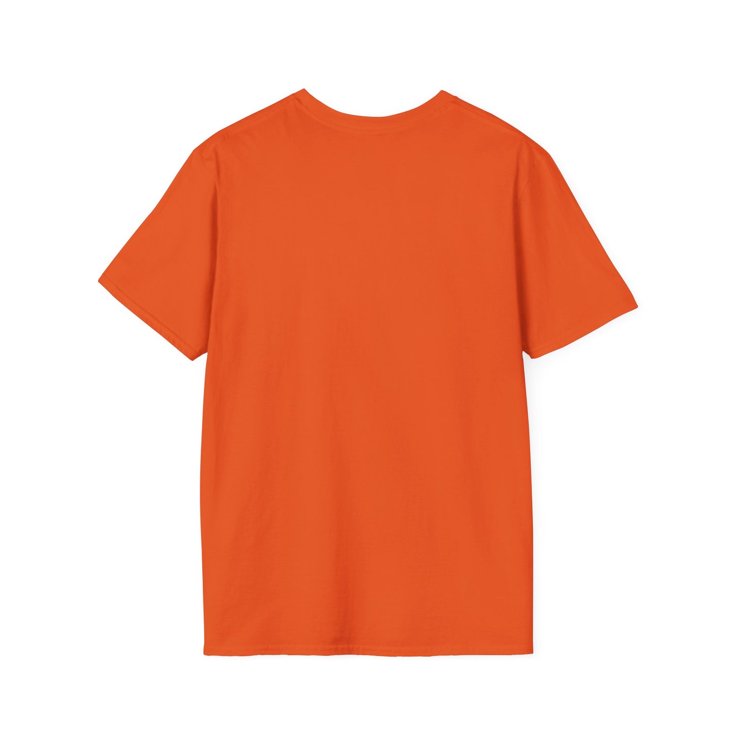 Plain orange T-shirt from Printify suitable as a happy halloween t-shirt backdrop or base