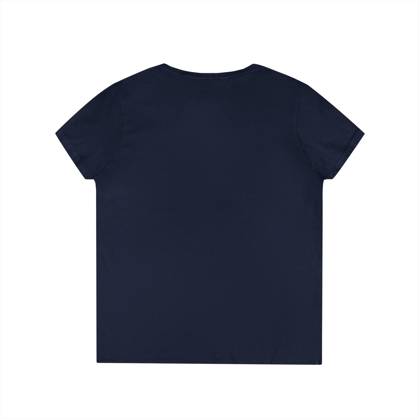 Navy blue V-neck Blair County Altoona PA t-shirt by Printify shown from back