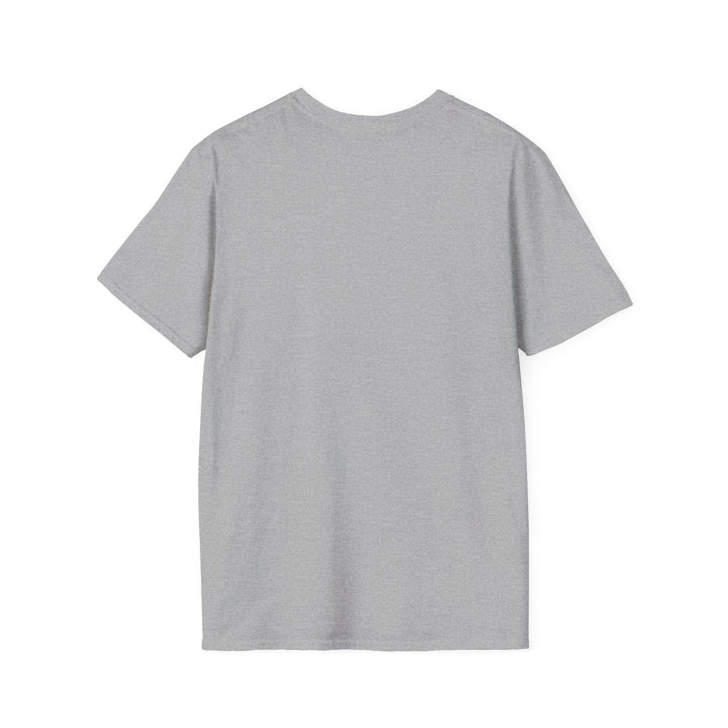 Back view of a plain gray t-shirt for can't win em all graphic tee by Printify