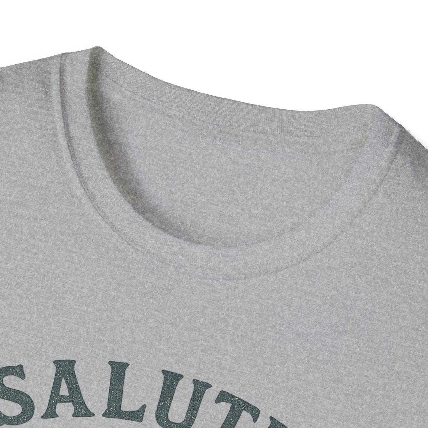 Gray Printify t-shirt featuring Cape Cod sailboat t-shirt design with round neckline