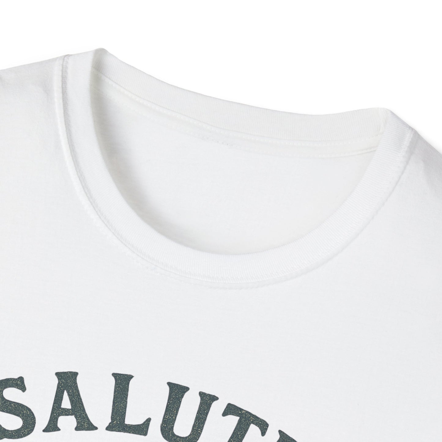 White Printify Cape Cod sailboat t-shirt with round neckline and partial black text design