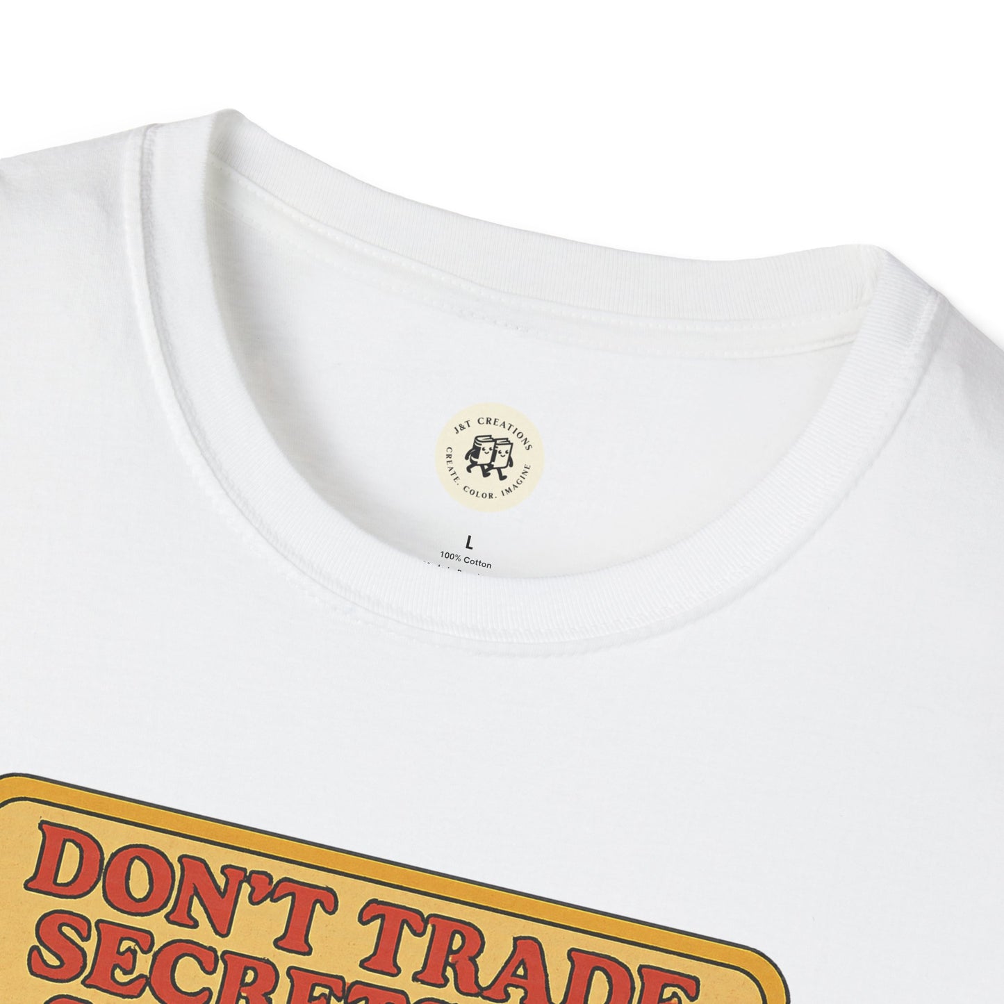White Printify T-shirt featuring Dorian Gray vintage shirt design with bold text graphic