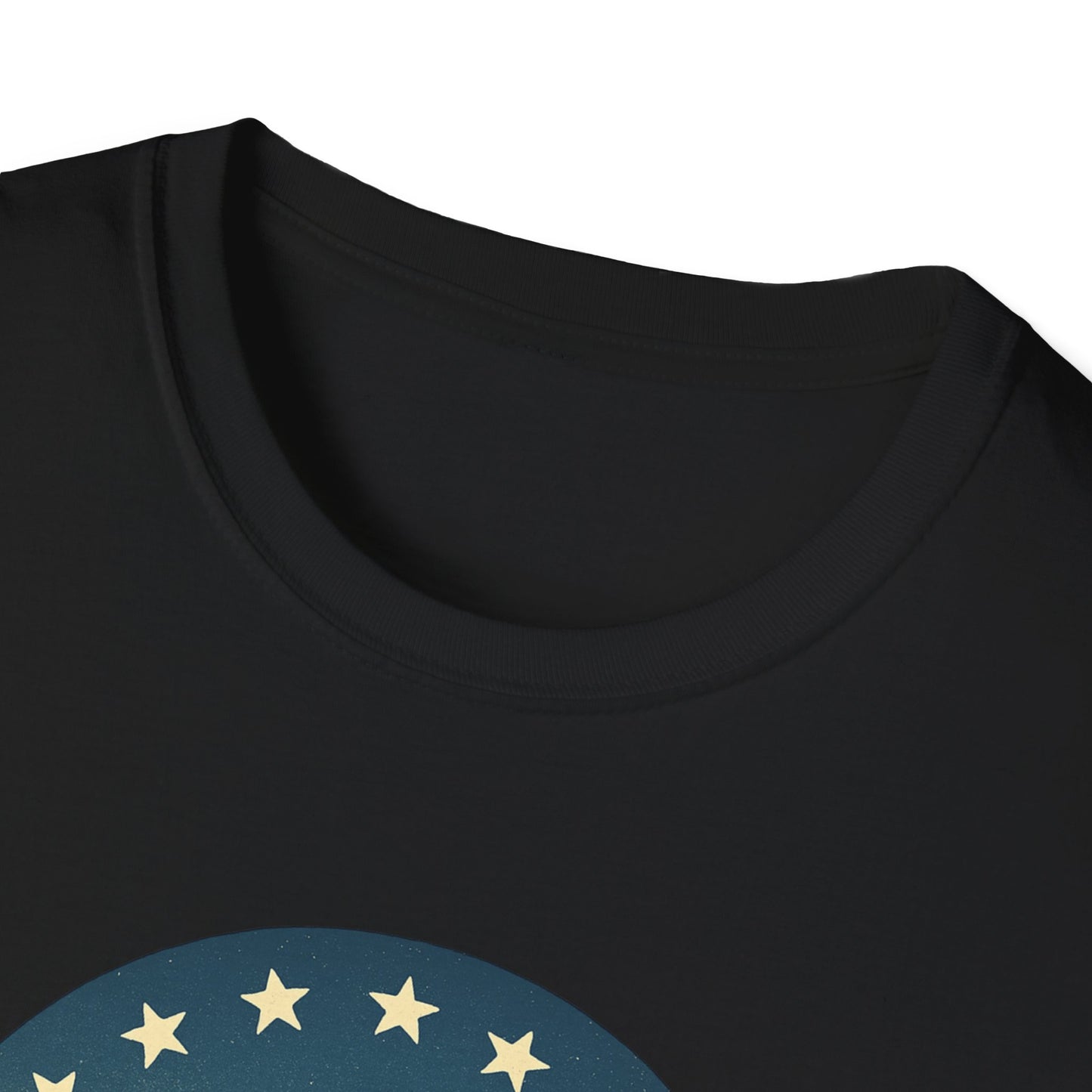 Black Printify T-Shirt with Grand Canyon patriotic shirt design featuring stars and patriotic colors