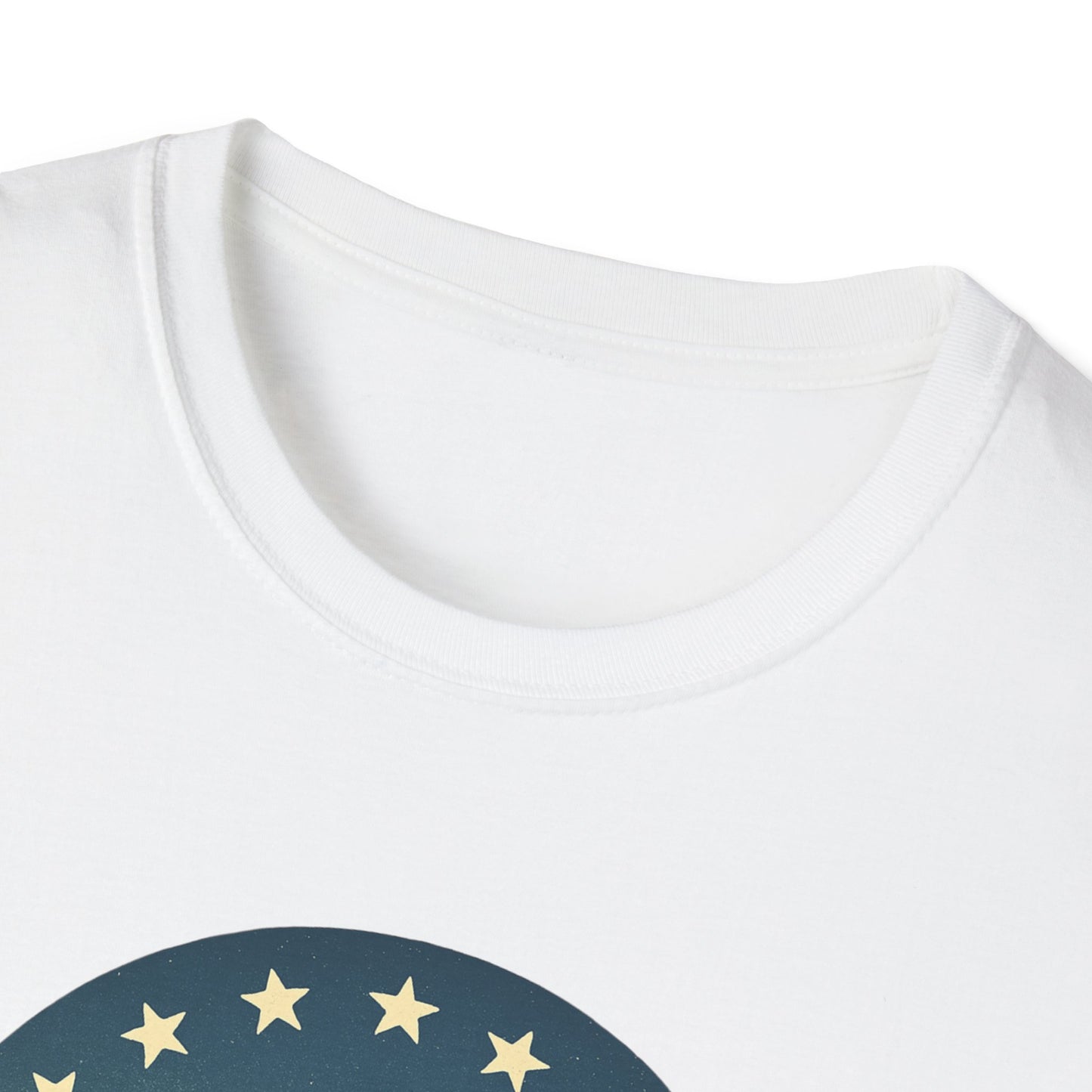 White Printify T-Shirt featuring a Grand Canyon patriotic shirt design with stars