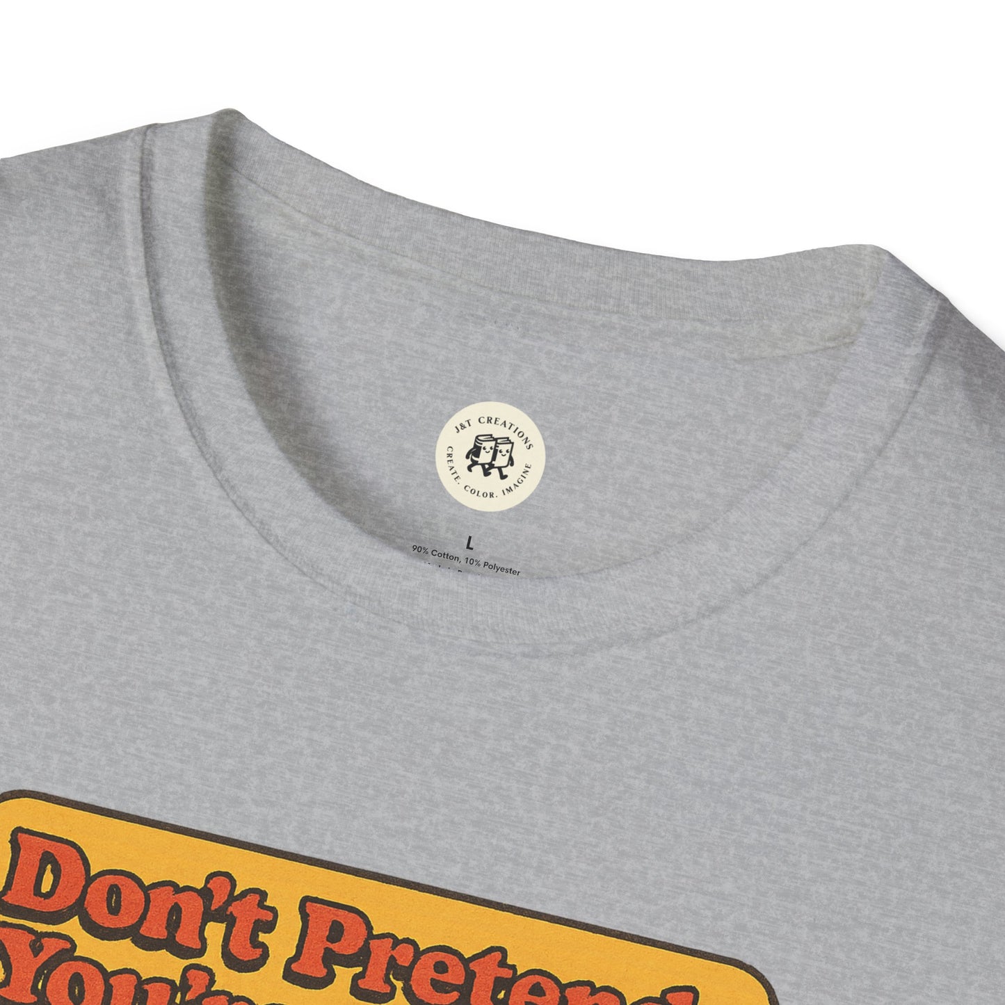 Printify gray Holden Caulfield mental health t-shirt with round neck and printed text design