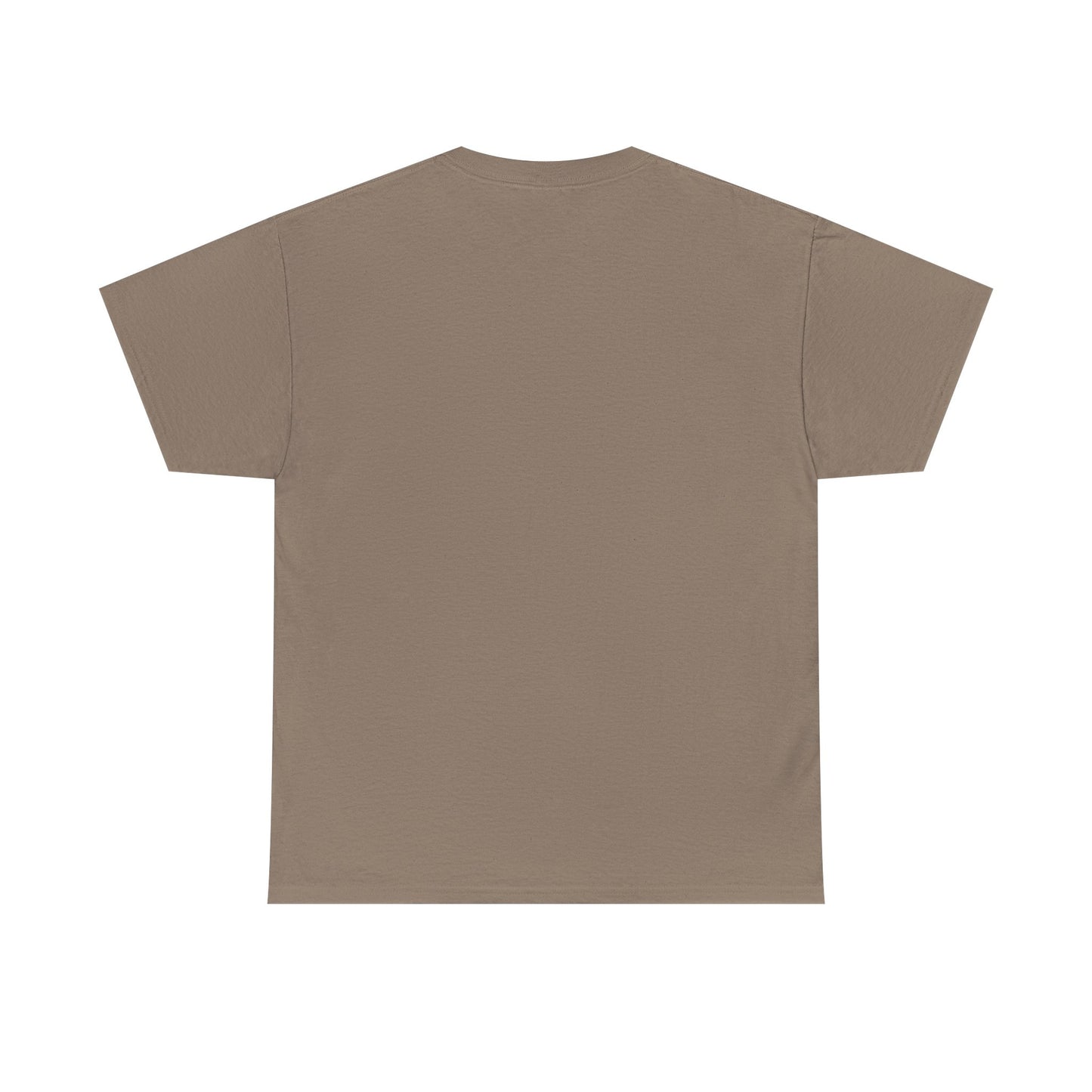 Back view of brown Printify my precious unisex cotton tee with short sleeves and classic fit