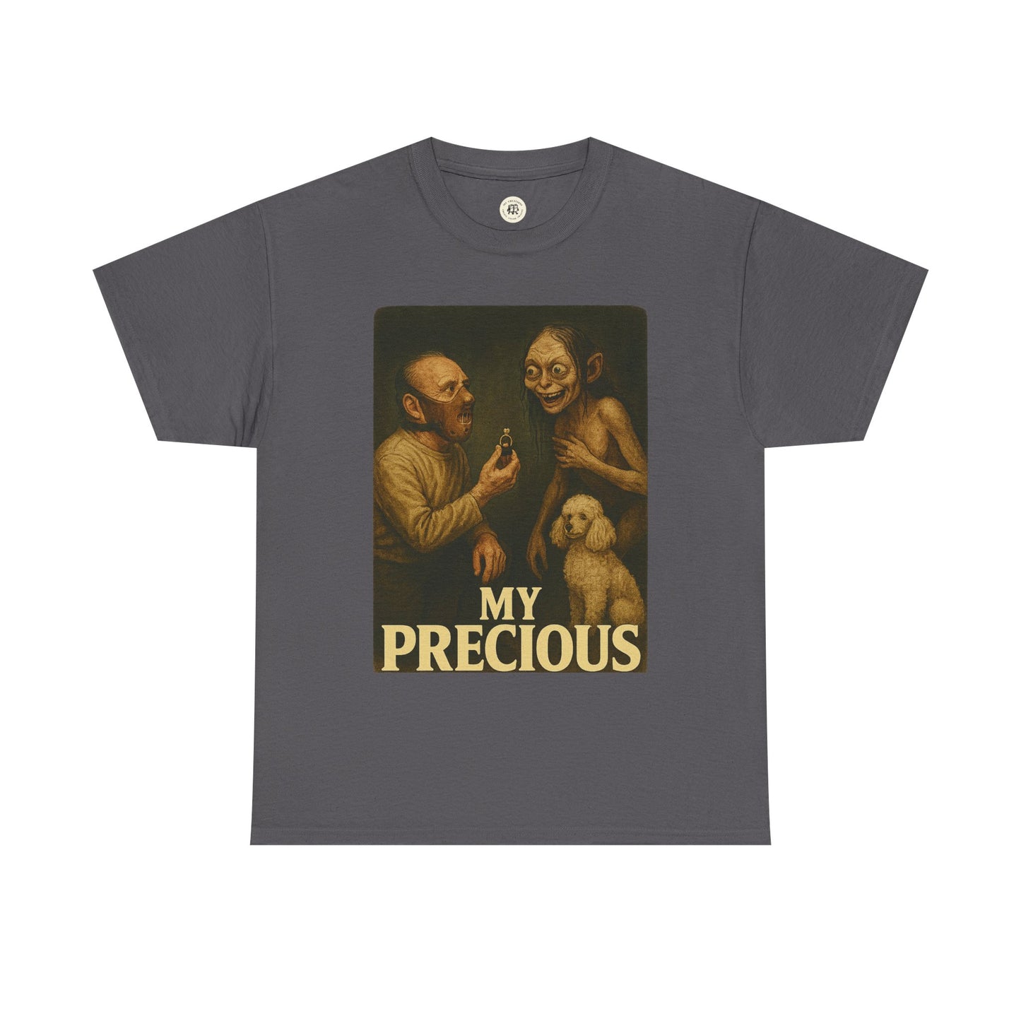 Gray Printify my precious unisex cotton tee with unique vintage graphic design and text